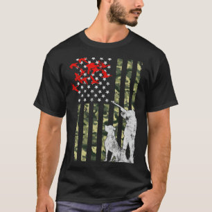 Anka Hunting American Camoue USA flagga djur T Shirt