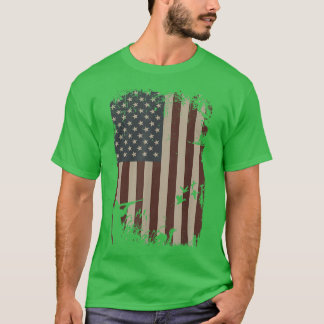 Anka Hunting American Flagga Hunter Anka Gif T Shirt