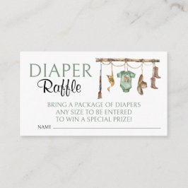 Anka Hunting Baby Shower Diaper Raffle Tilläggskort