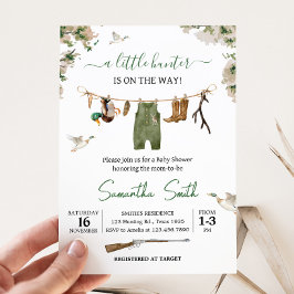 Anka Hunting Baby Shower Inbjudningar