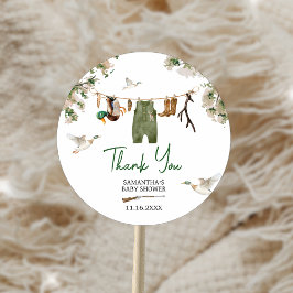 Anka Hunting Baby Shower Runt Klistermärke