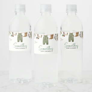 Anka Hunting Baby Shower Vattenflaskor Etikett