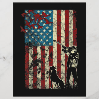 Anka Hunting Distress Patriotic American Flagga Brevhuvud