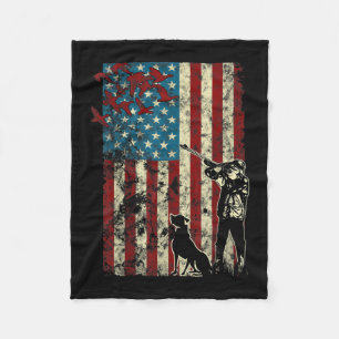 Anka Hunting Distress Patriotic American Flagga Fleecefilt