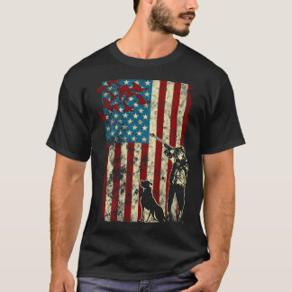 Anka Hunting Distress Patriotic American Flagga Gi T Shirt