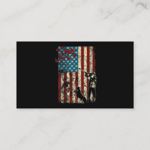 Anka Hunting Distress Patriotic American Flagga Visitkort