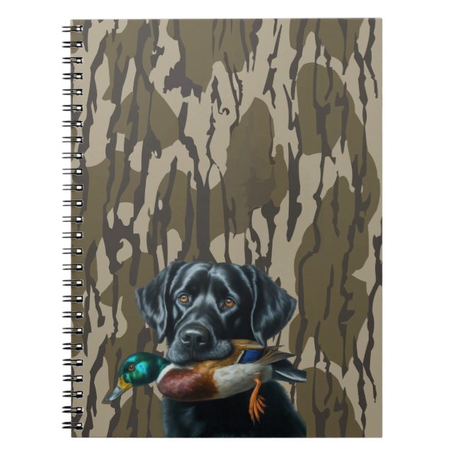 Anka Hunting Labrador Retriever Bottomland Camo Anteckningsbok (Framsidan)
