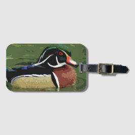 Anka Hunting Luggage Tag, Wood Anka Bagagebricka