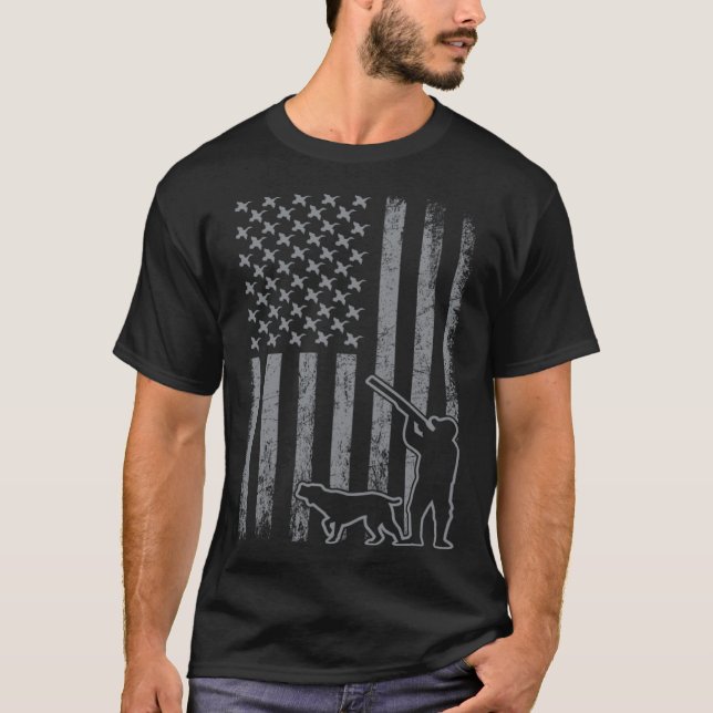 Anka Hunting Manar med Anka Hunting Hund T Shirt (Framsida)