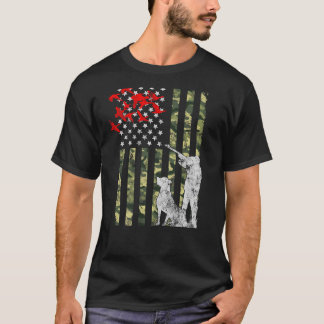 Anka Hunting med Hund gift American Camouflage USA T Shirt