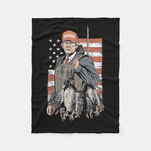 Anka Hunting Trump Camo Hej Hunting Season Us Fl Fleecefilt (Framsidan)