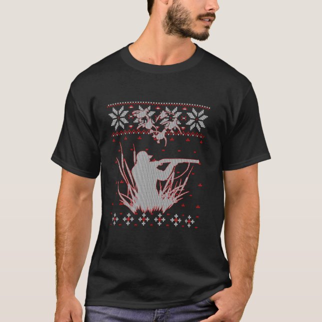 Anka Hunting Ugly jul Sweater Anka Hunter Ch T Shirt (Framsida)