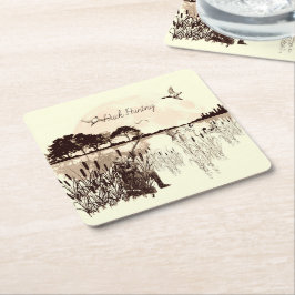 Anka Hunting Underlägg Papper Kvadrat