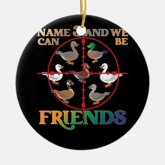 Anka Hunting Waterfowl Hunters Different Anka Spec Julgransprydnad Keramik (Framsidan)