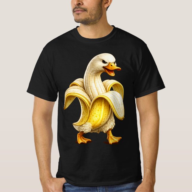 Anka i banan Roligt T Shirt (Framsida)