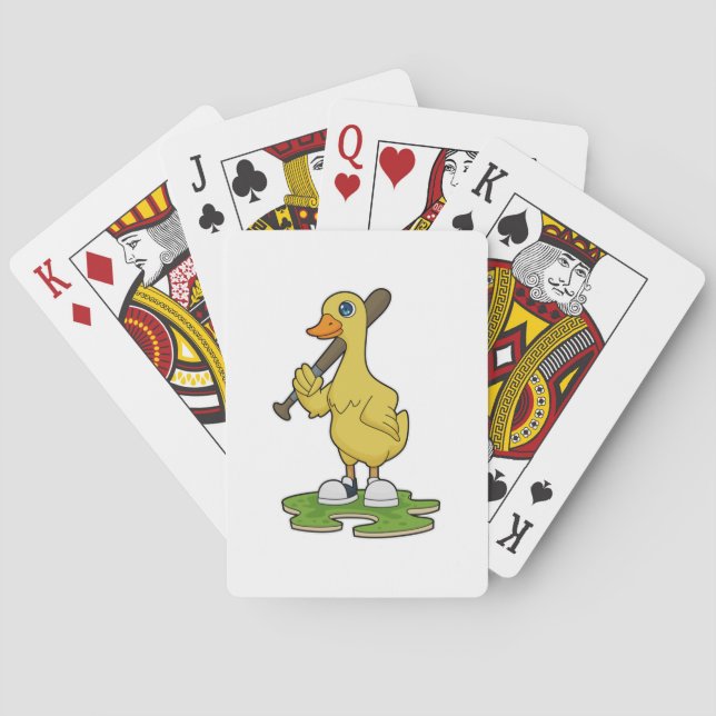 Anka i Baseball med Baseball fladdermus Casinokort (Baksidan)