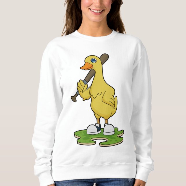 Anka i Baseball med Baseball fladdermus T Shirt (Framsida)