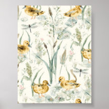 Anka i dammen väggposter | Nursery väggdekor