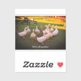 Anka i Park Funny Vi är alla Quackers Sticker Klistermärken