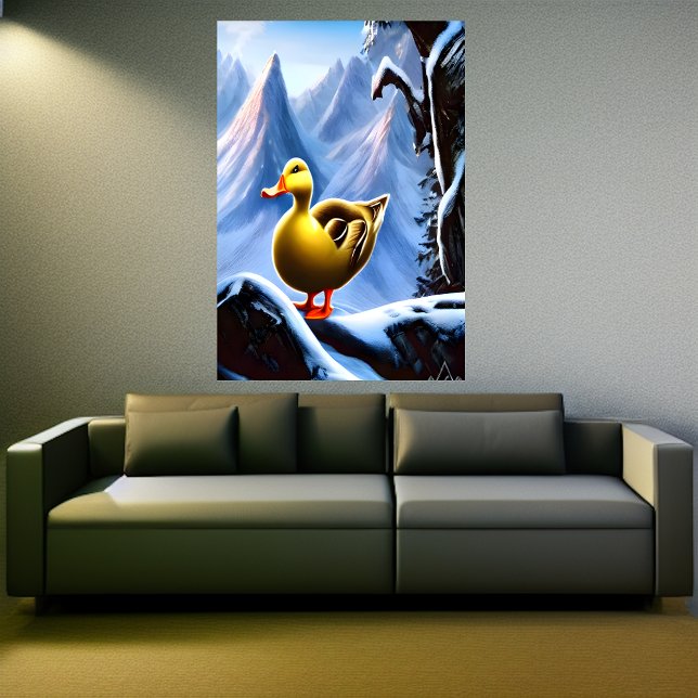 Anka i snöberget | AI Art Poster (Skapare uppladdad)
