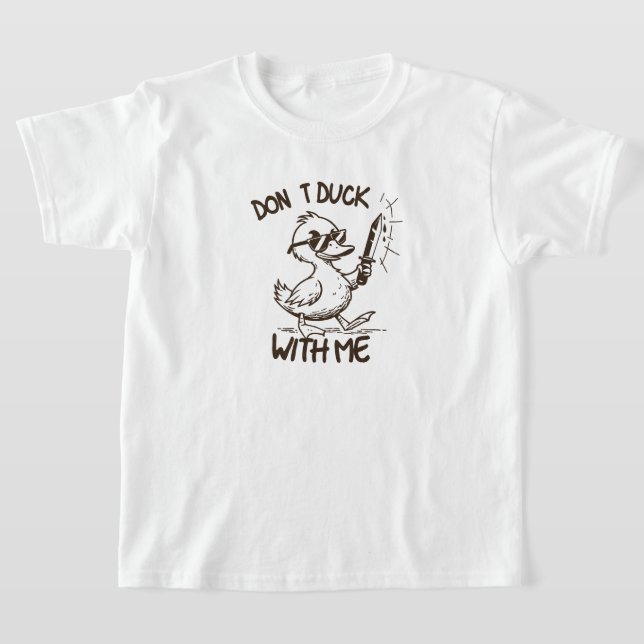 "Anka inte med mig - Badass Anka med attityd | T Shirt (Laydown)