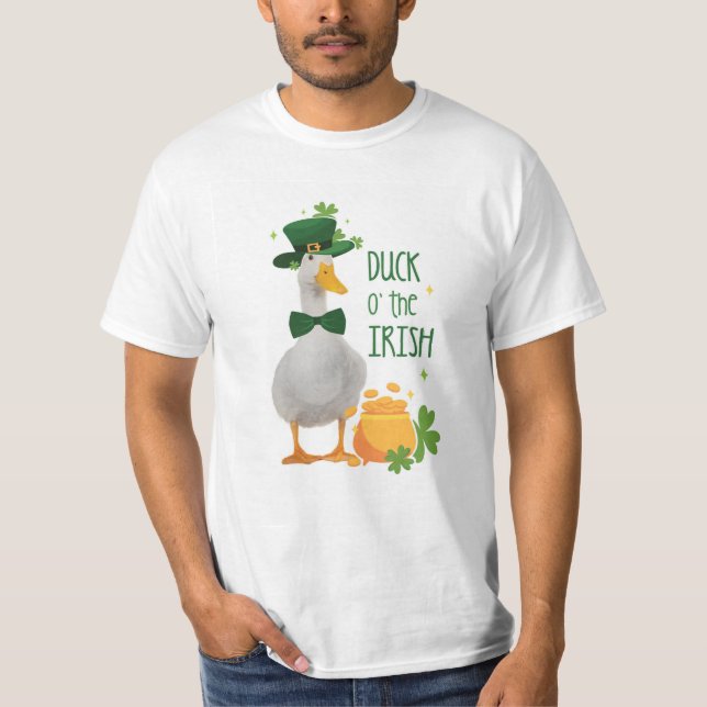 Anka' Irländska Lucky Anka T Shirt (Framsida)