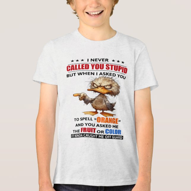 Anka... Jag kallade dig aldrig för stupid, men när T Shirt (Framsida)
