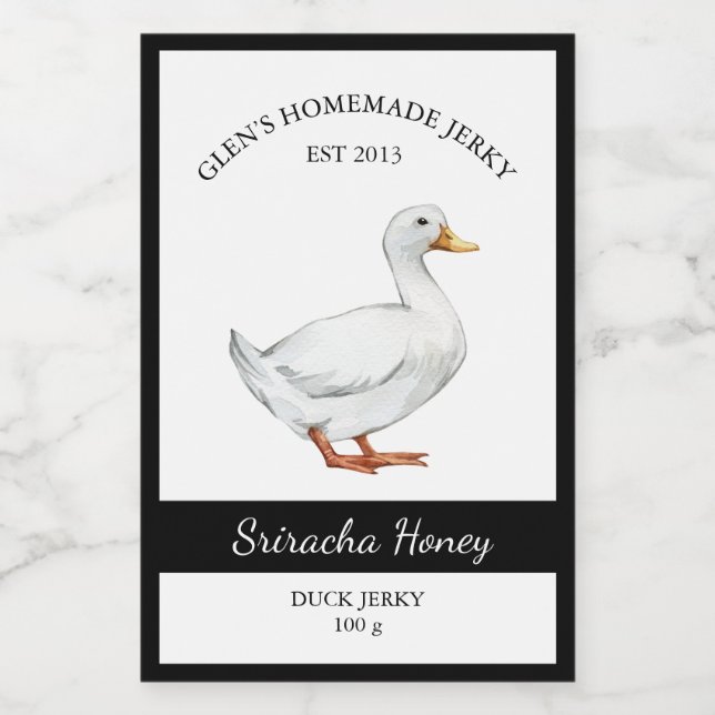 Anka Jerky-etikett Mat Etikett (Singel etikett)