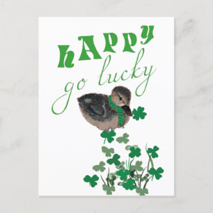 Anka Klöver Lycklig Go Lucky St patrick's day Vykort