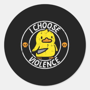 Anka Knivar I Välj Funny Sarcasm Joke Humor Gag M Runt Klistermärke