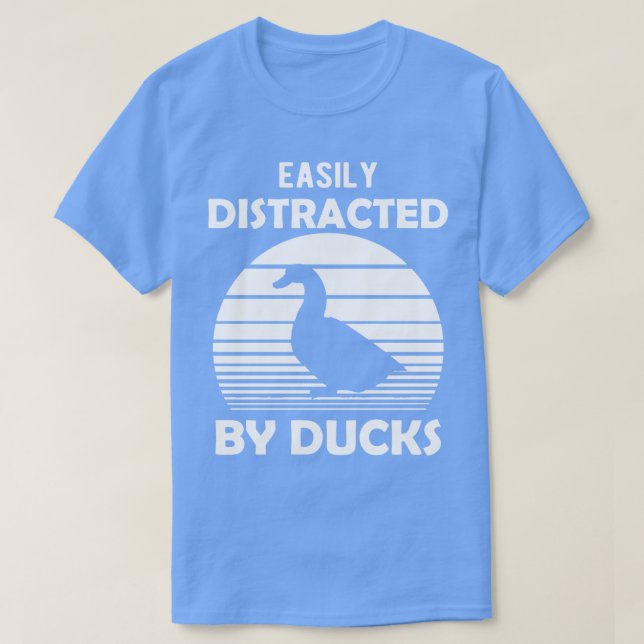 Anka lätt distraherad av ankor t shirt (Design framsida)