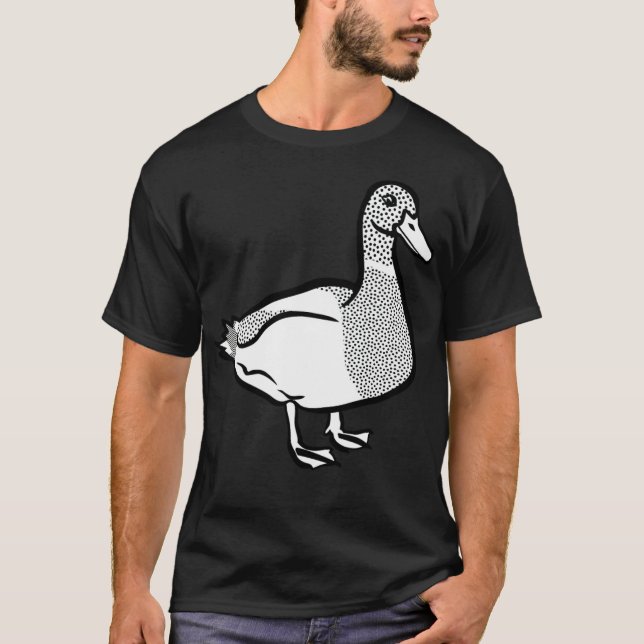 anka lineart boston skräckes rasa t shirt (Framsida)