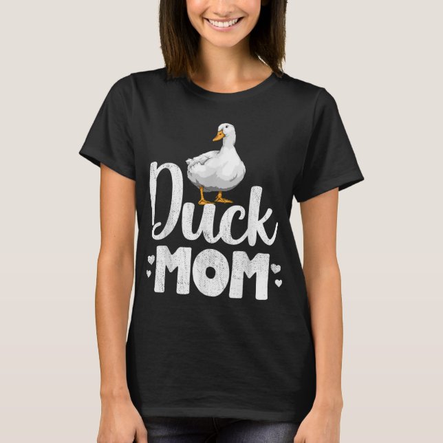 Anka Mamma Funny Vatten Duckling-gåvor T Shirt (Framsida)
