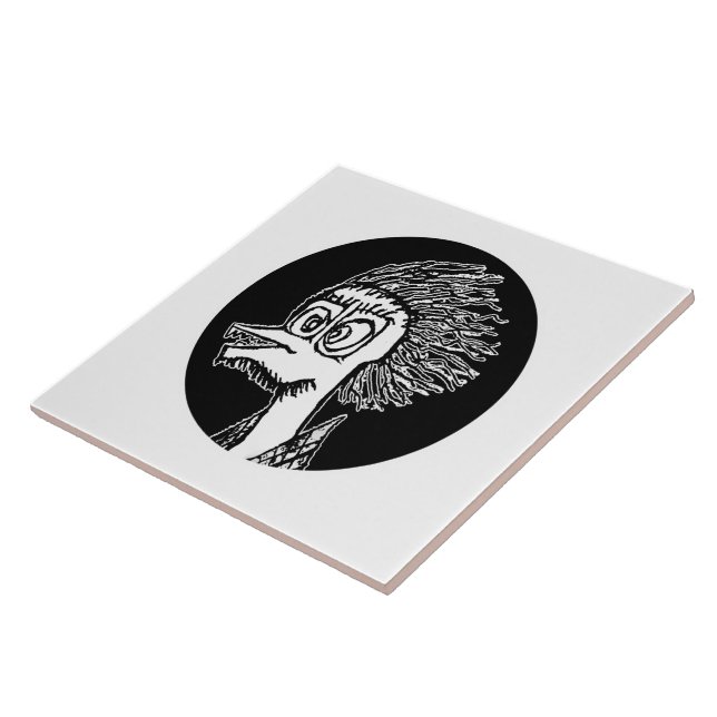 Anka man porträtt sketchy teckning kakelplatta (Sidan)