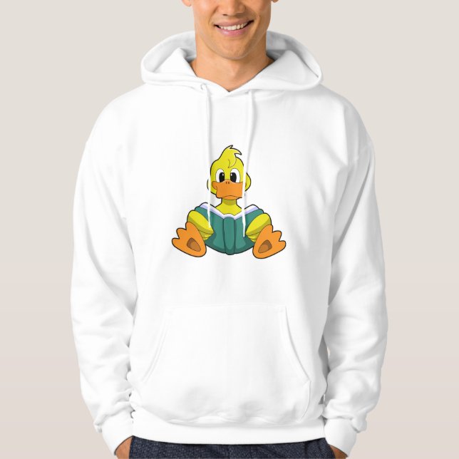 Anka med Bok Hoodie (Framsida)