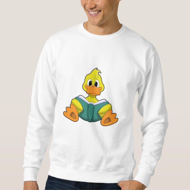 Anka med Bok Lång Ärmad Tröja (Framsida)