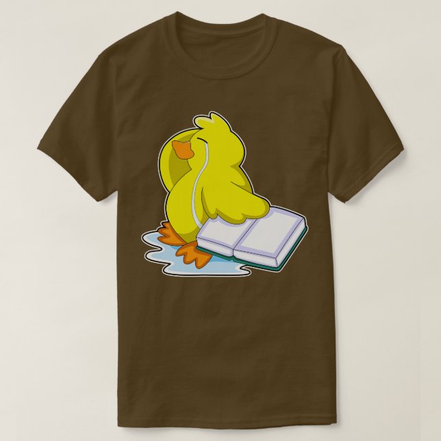 Anka med Bok T Shirt (Design framsida)