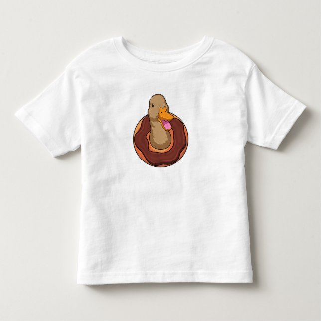 Anka med Donut T Shirt (Framsida)