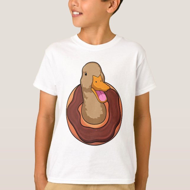 Anka med Donut T Shirt (Framsida)