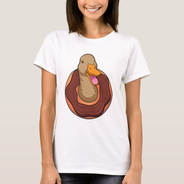 Anka med Donut T Shirt (Framsida)