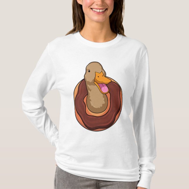 Anka med Donut T Shirt (Framsida)
