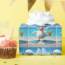 Anka med dyster folkkel och gloggles presentpapper