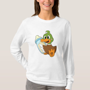 Anka med Flaska Mjölk T Shirt