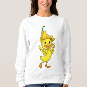 Anka med gult Bell Cap T Shirt