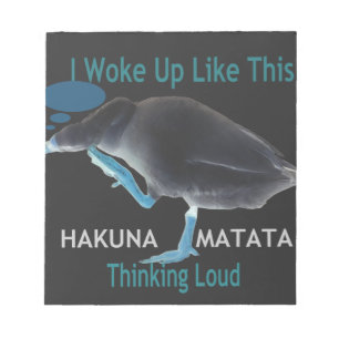 Anka med mig som den här och Hakuna Matata-texten Anteckningsblock