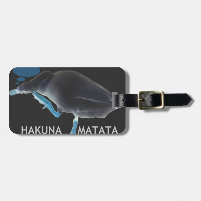 Anka med mig som den här och Hakuna Matata-texten Bagagebricka (Horisontell Framsida)