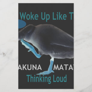 Anka med mig som den här och Hakuna Matata-texten Brevpapper