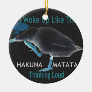 Anka med mig som den här och Hakuna Matata-texten Julgransprydnad Keramik