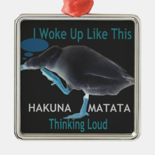 Anka med mig som den här och Hakuna Matata-texten Julgransprydnad Metall