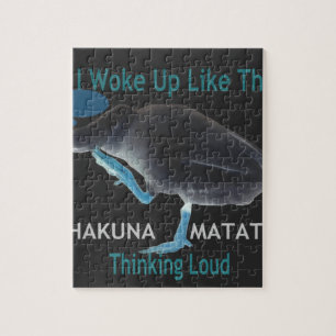 Anka med mig som den här och Hakuna Matata-texten Pussel